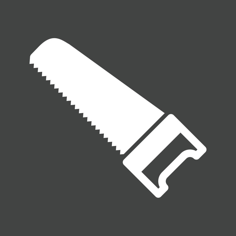 Saw II Glyph Inverted Icon vector