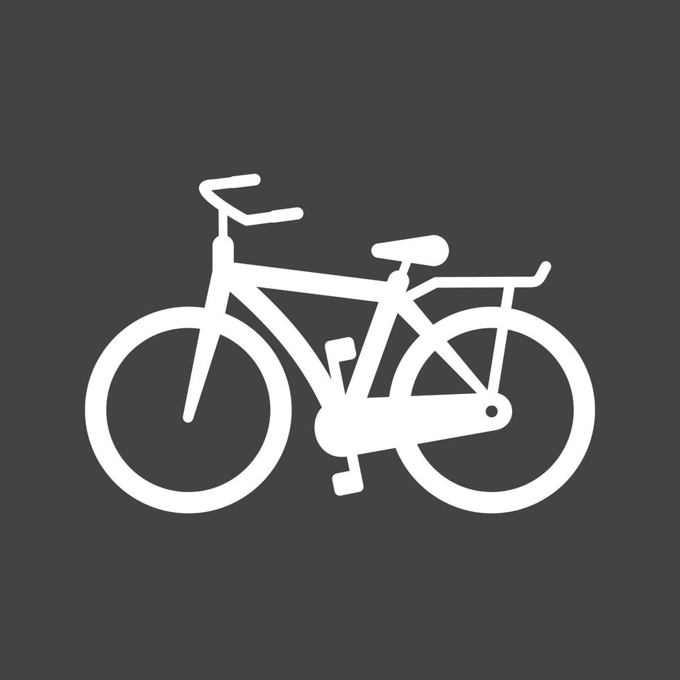 Bicycle I Glyph Inverted Icon vector