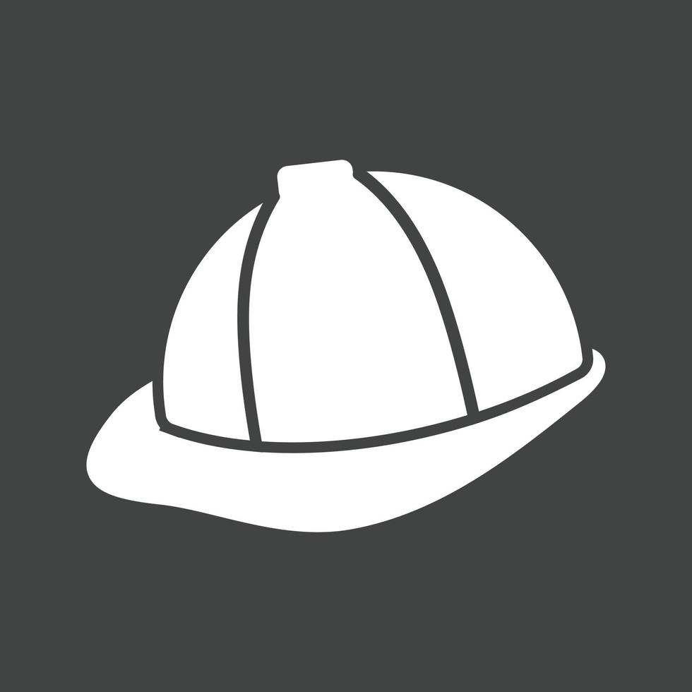 Hat Glyph Inverted Icon vector