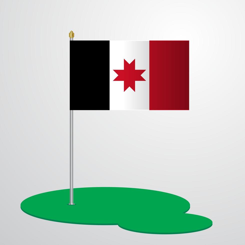 Udmurtia Flag Pole vector