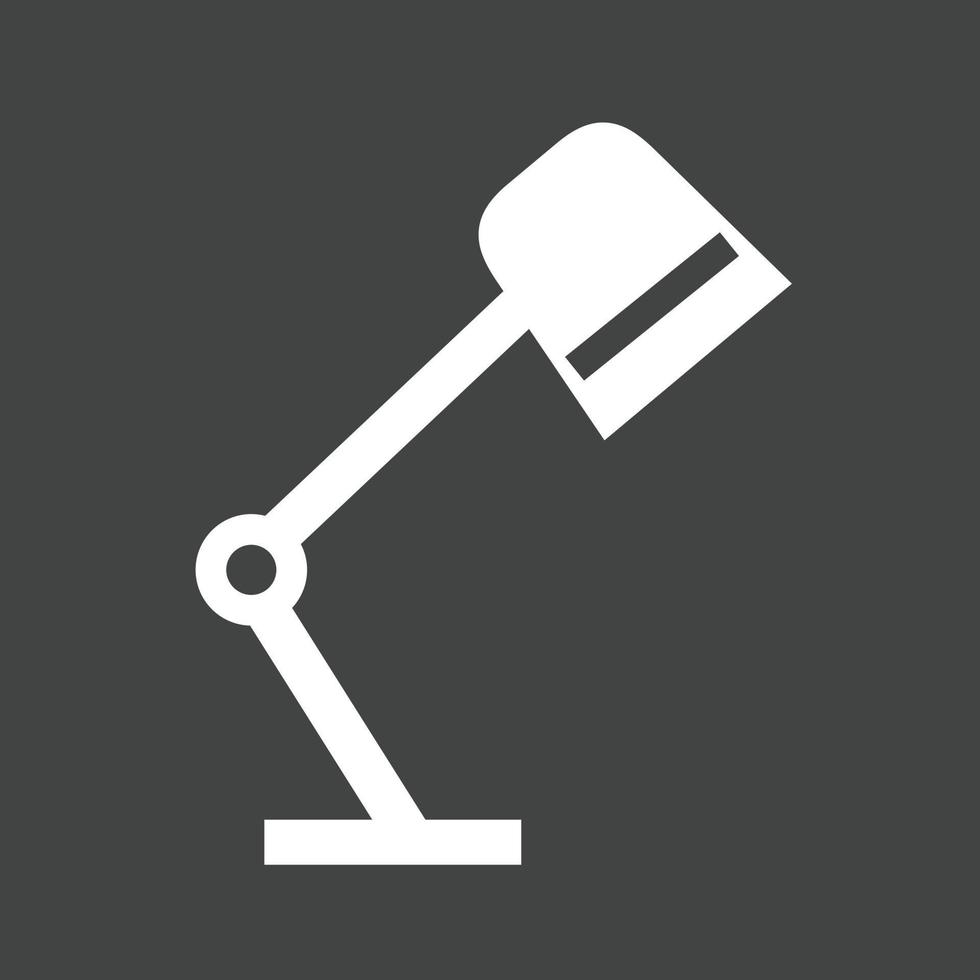 Office Lamp Glyph Inverted Icon vector