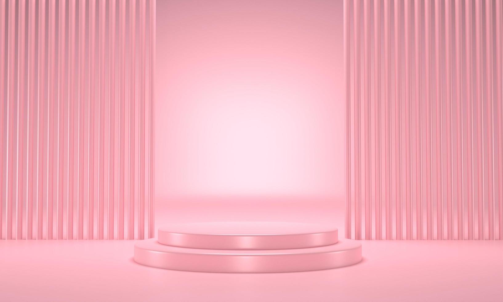 Abstract 3d pink background. 3d rendering with podium. Minimal scene. photo