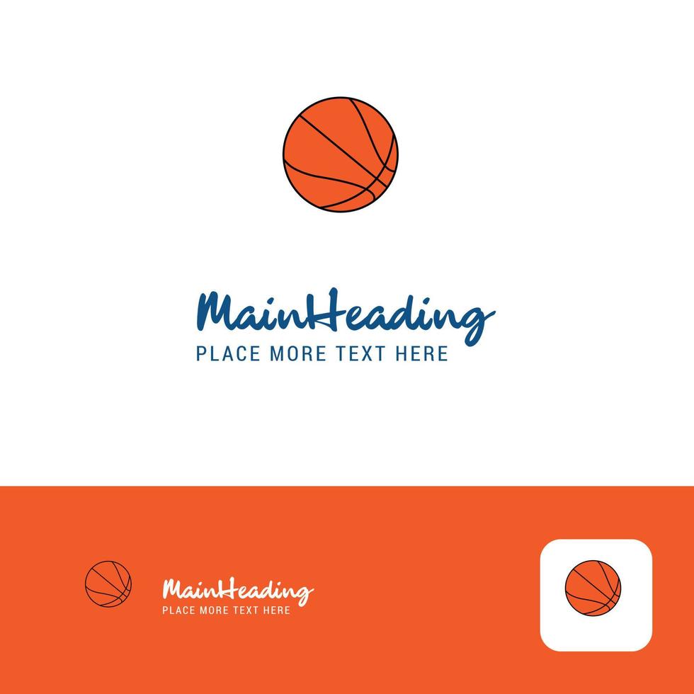 diseño de logotipo de baloncesto creativo lugar de logotipo de color plano para ilustración de vector de eslogan