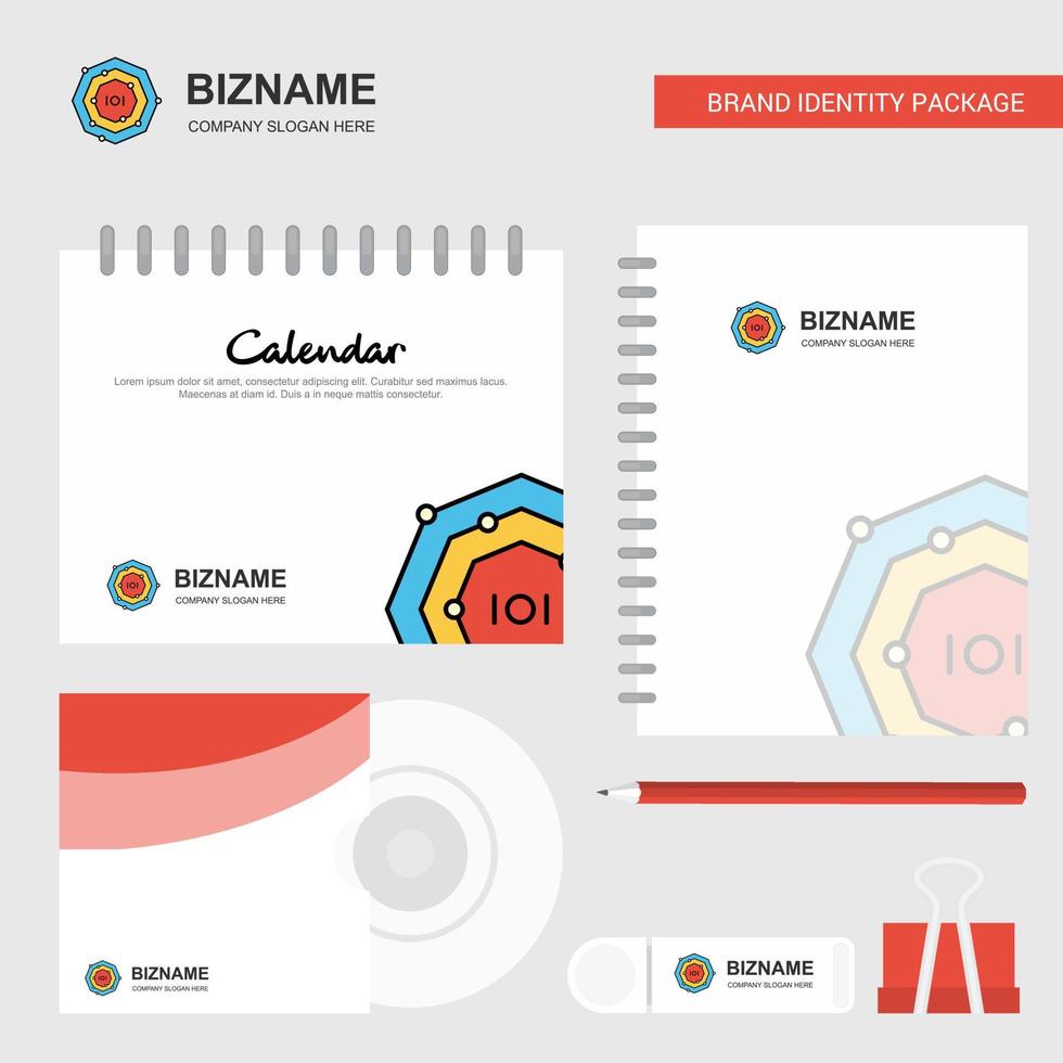 Chemical bonding Logo Calendar Template CD Cover Diary and USB Brand Stationary Package Design Vector Template