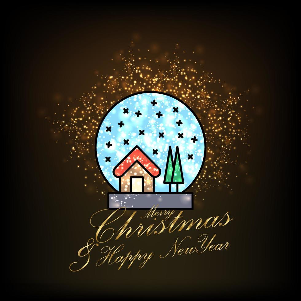 Merry Christmas and Happy new Year Abstract Glitter background vector