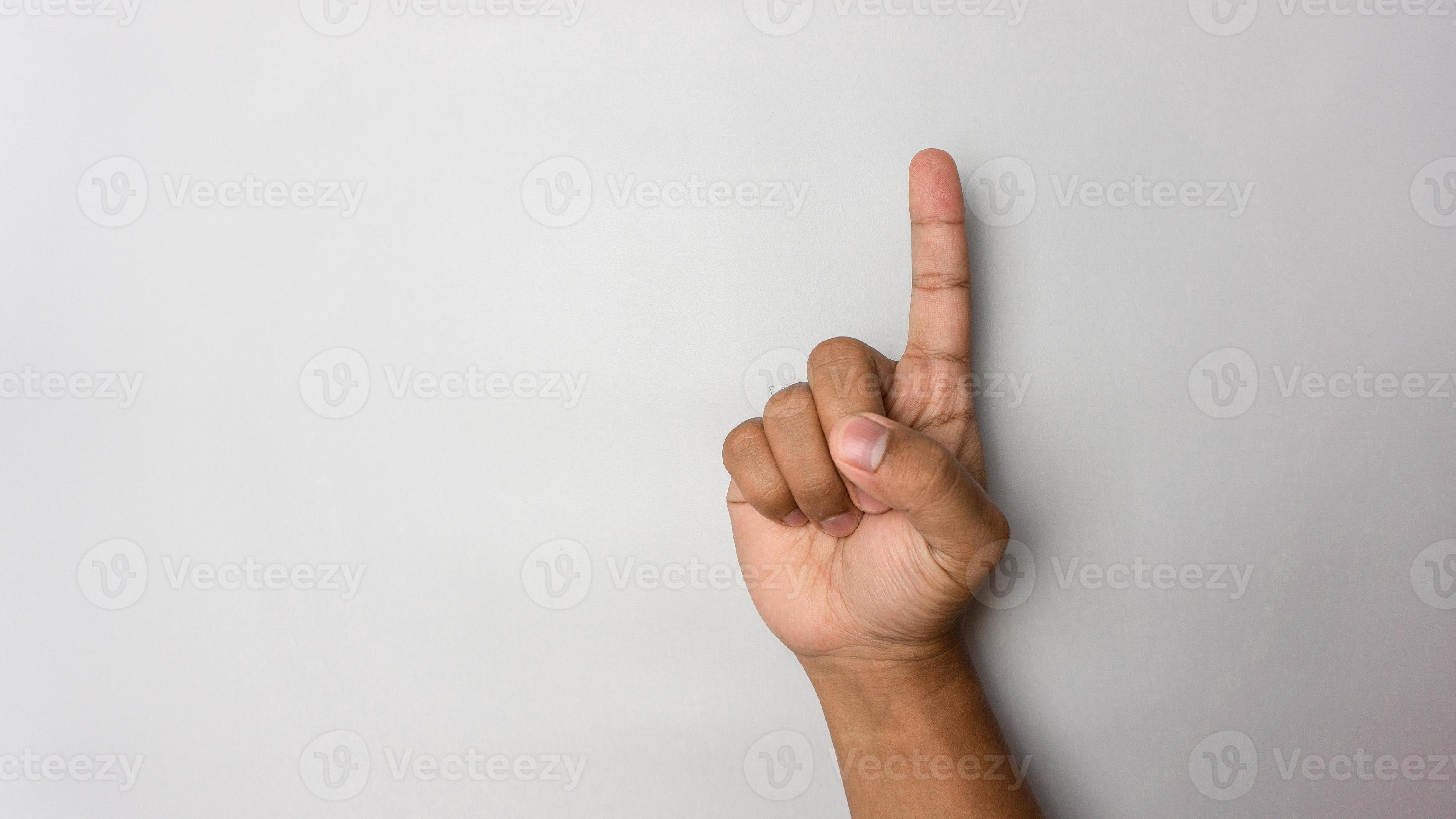 pointing the finger man hand number one gesture number 1 hand sign pointing the finger man hand number one gesture number 1 hand sign