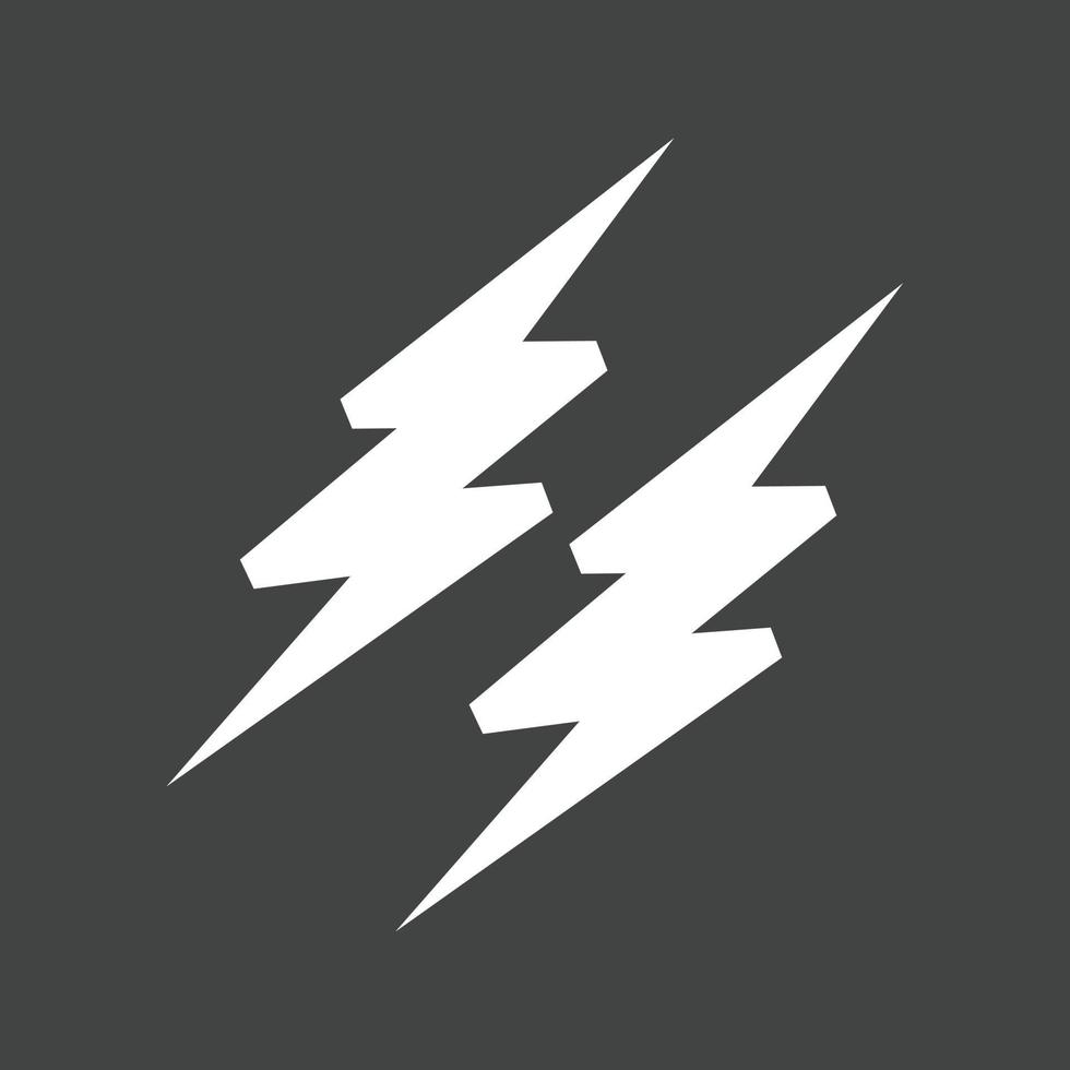 Lightening II Glyph Inverted Icon vector
