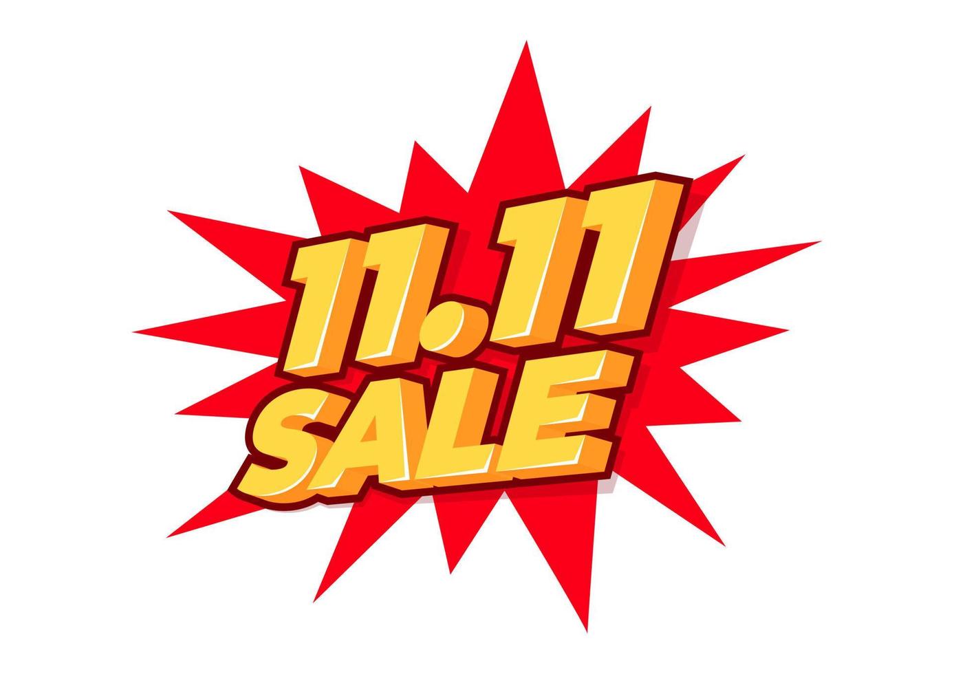 11 11 Online sale tag poster design template discount isolated
