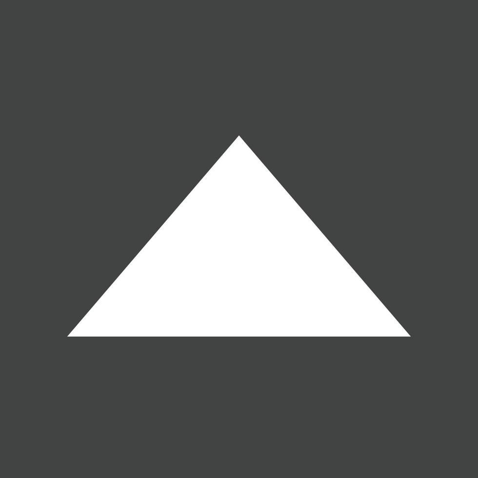 Triangle Arrow Up Glyph Inverted Icon vector