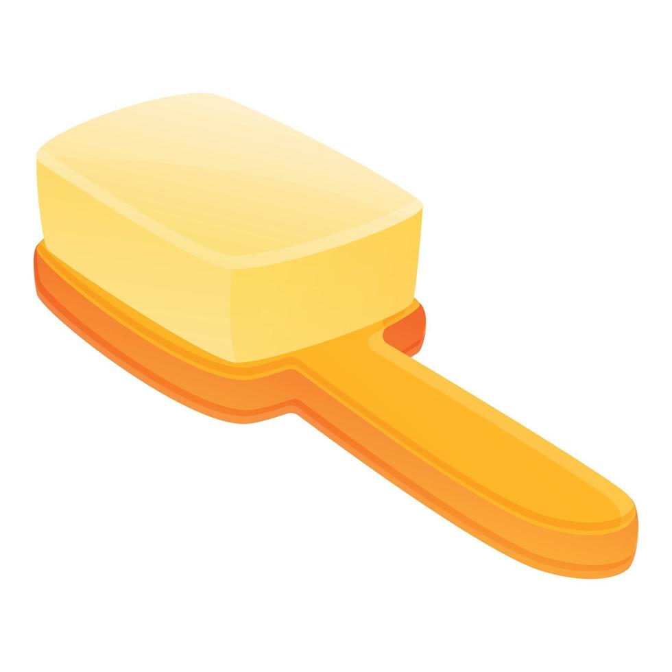 Brush bath toy icon, cartoon style vector