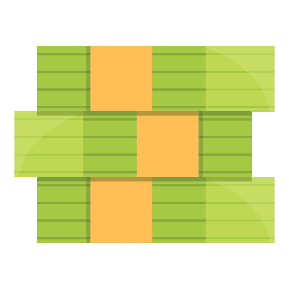 Auction money stack icon, cartoon style vector