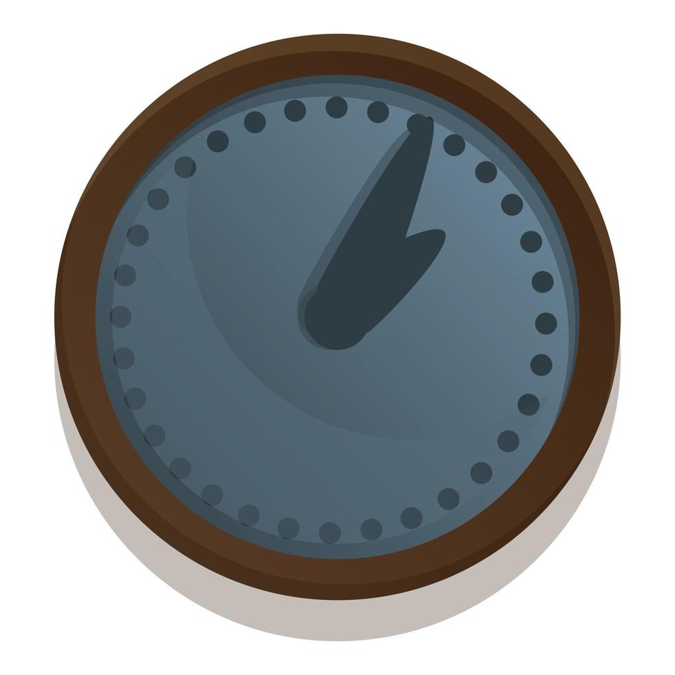 Modern wall clock icon, cartoon style vector