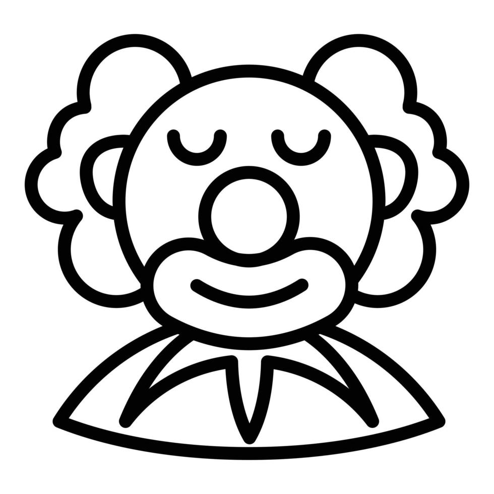 Happy clown icon, outline style vector