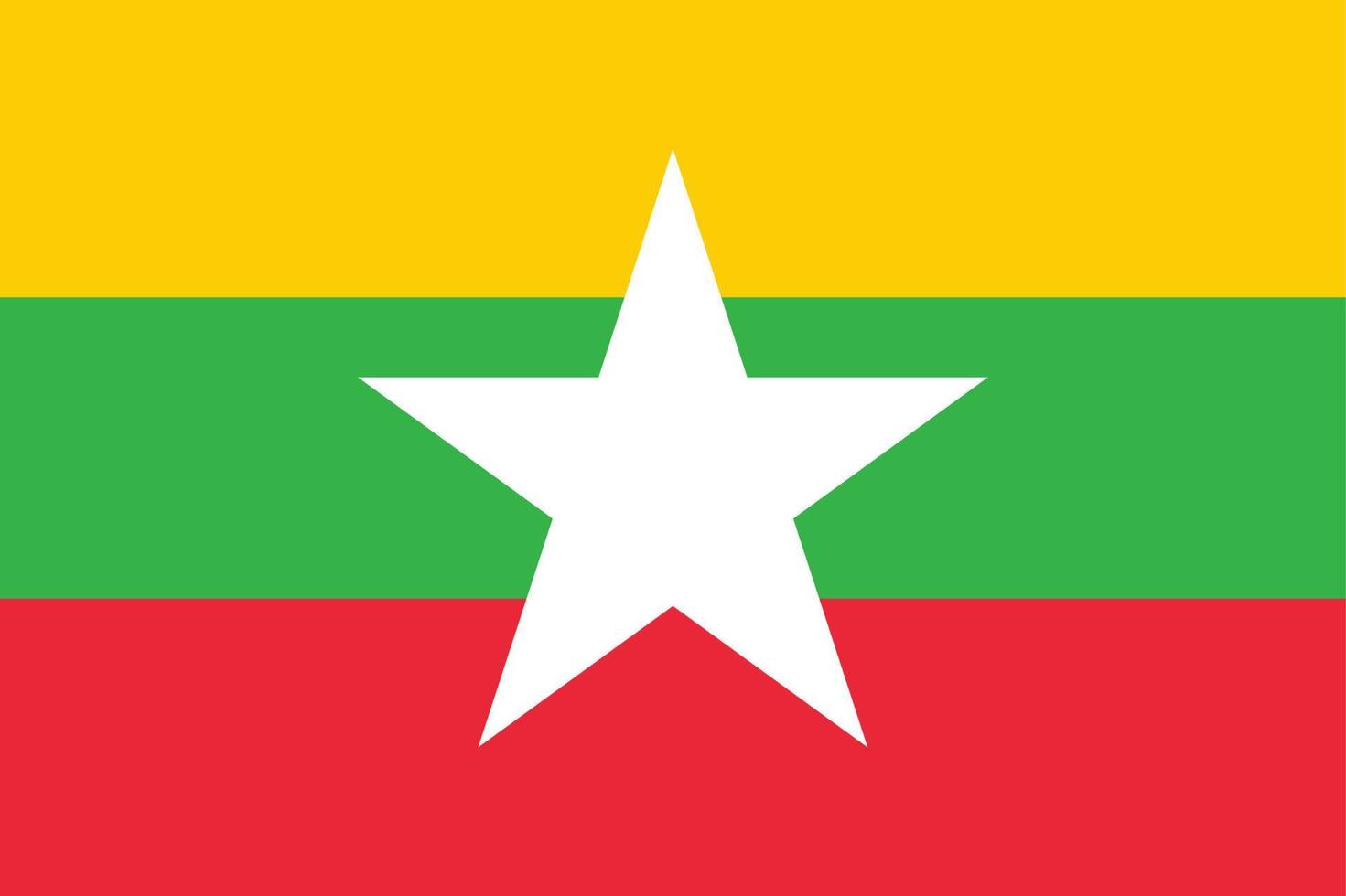 Flag of Myanmar vector illustration