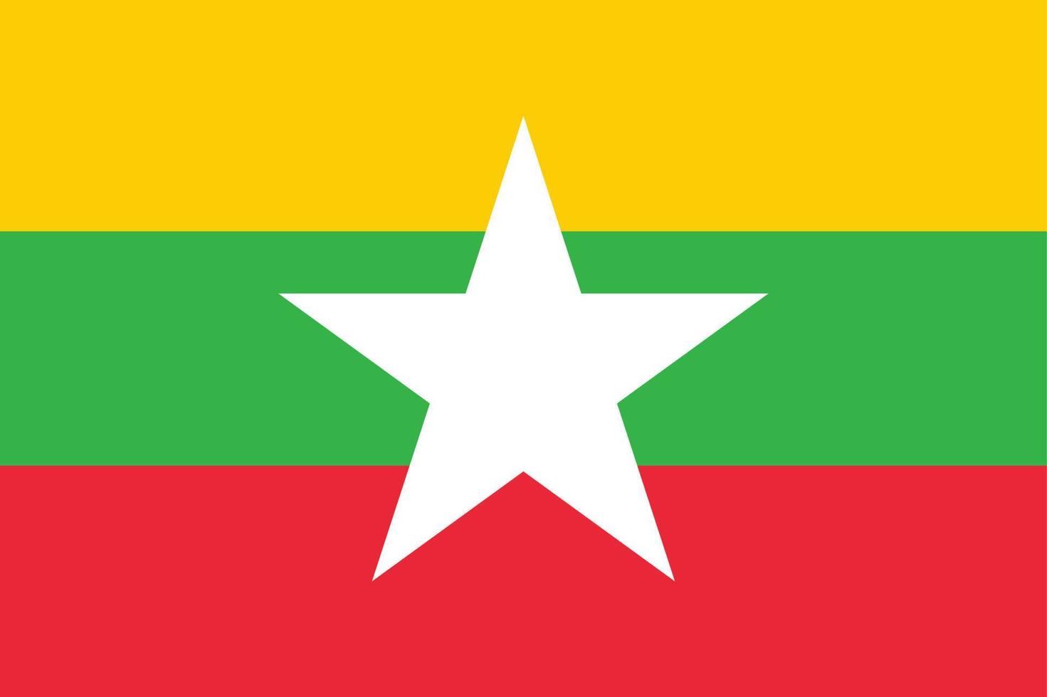 bandera, de, myanmar, vector, ilustración vector