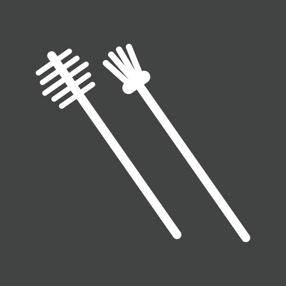 Eyebrow Brush Glyph Inverted Icon vector