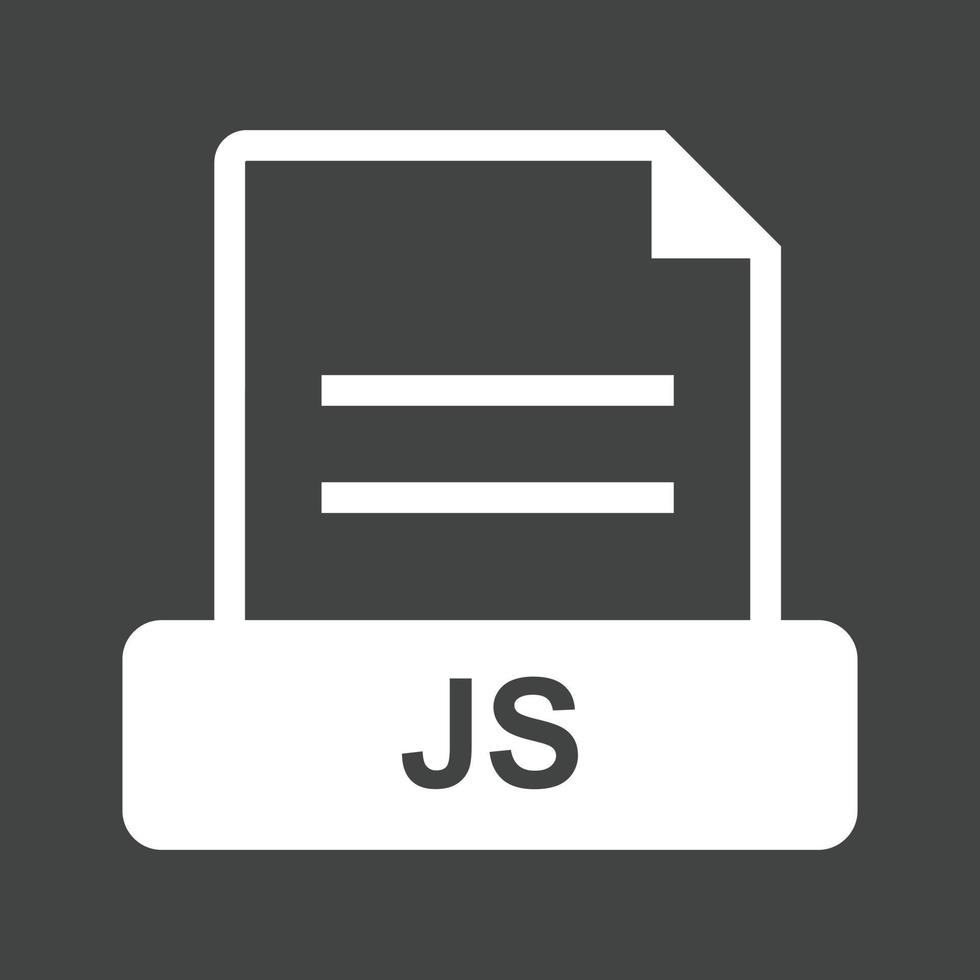 JS Glyph Inverted Icon vector