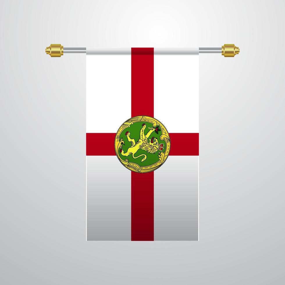 Alderney hanging Flag vector