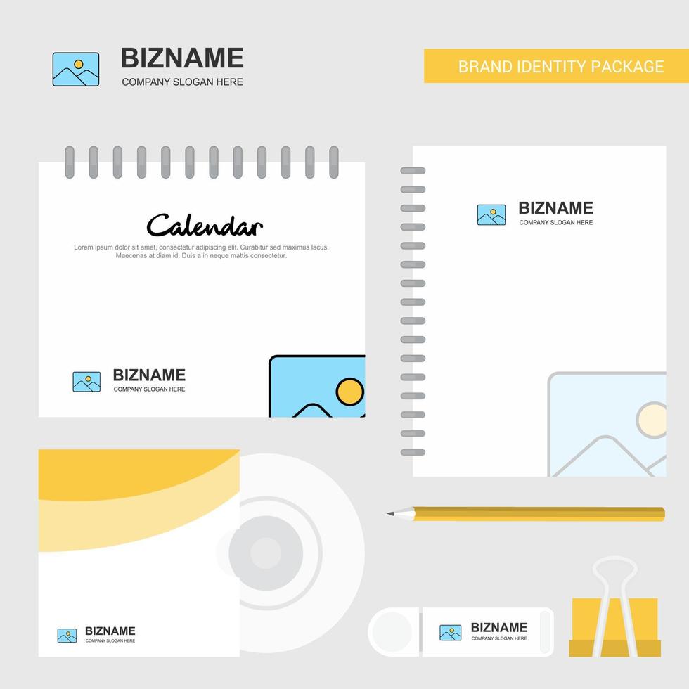 Image Logo Calendar Template CD Cover Diary and USB Brand Stationary Package Design Vector Template