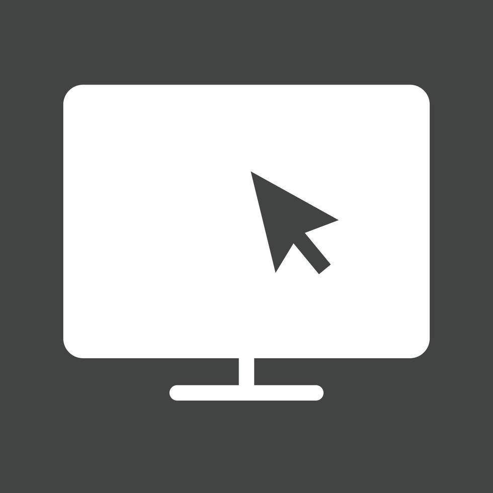 Screen Glyph Inverted Icon vector