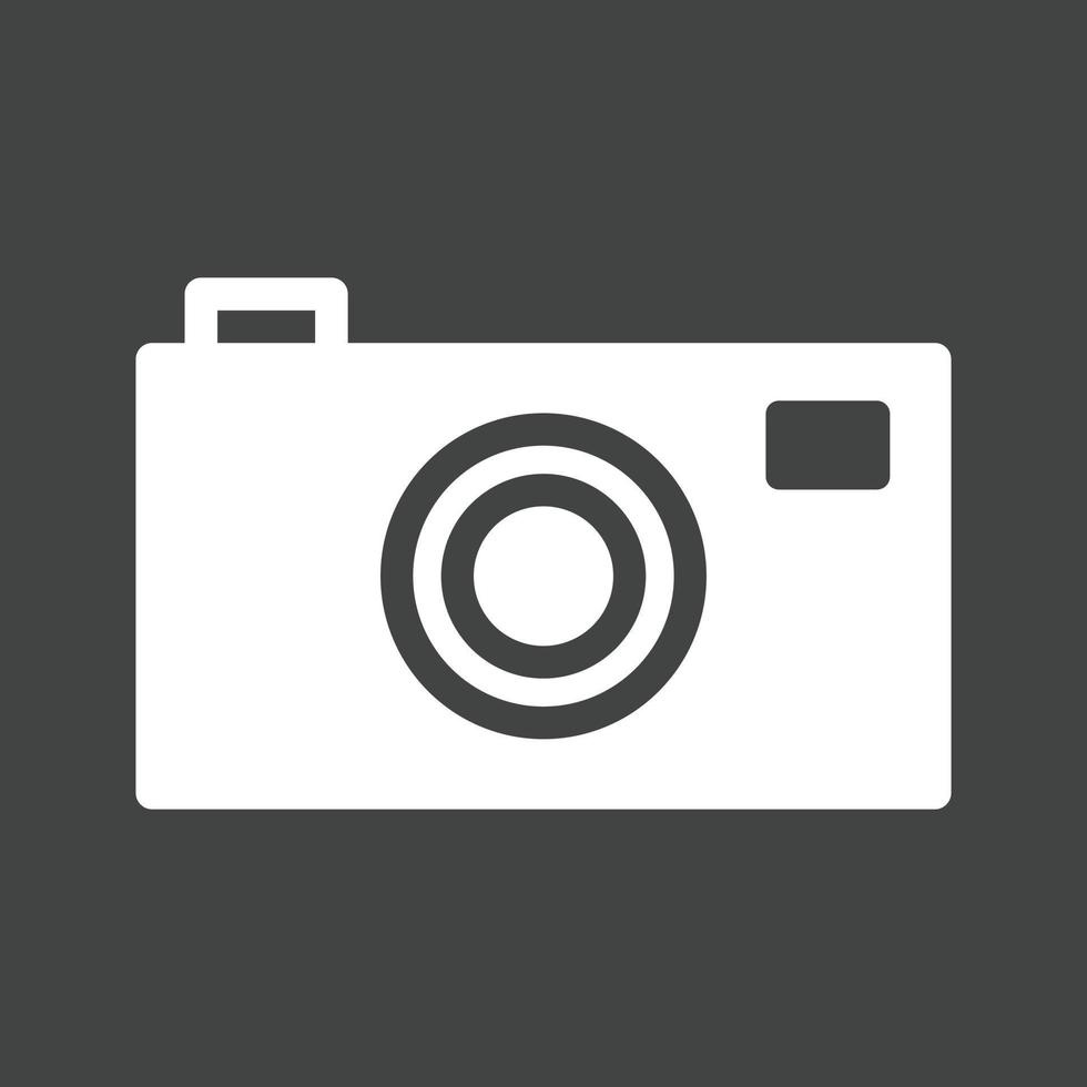 Camera Glyph Inverted Icon vector