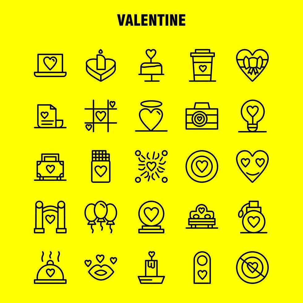 los iconos de línea de san valentín establecidos para infografías kit uxui móvil y diseño de impresión incluyen signo de etiqueta amor san valentín amor romántico corazón conjunto de iconos de san valentín vector