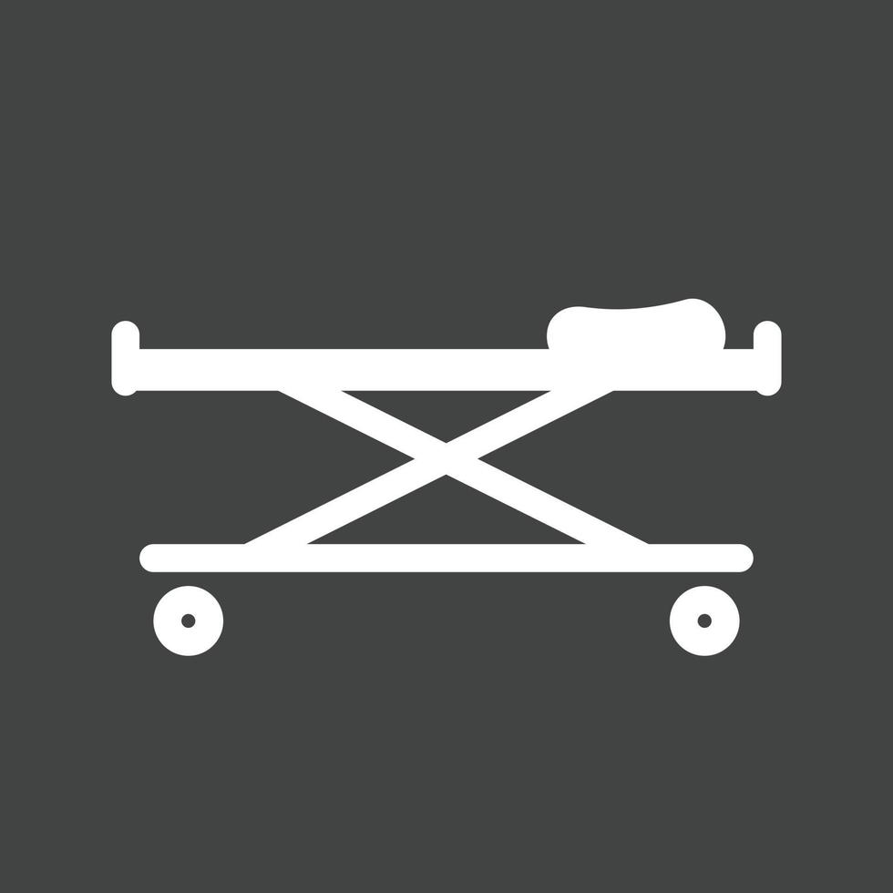 Stretcher Glyph Inverted Icon vector