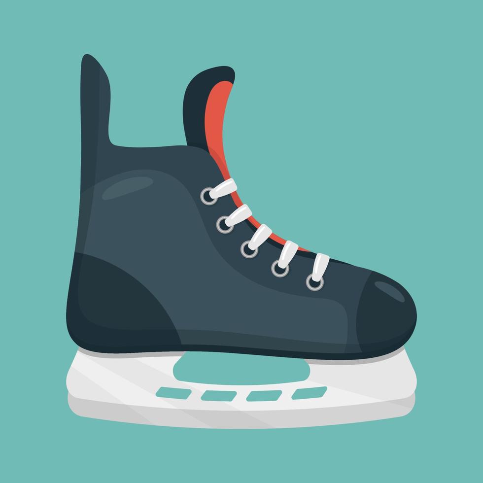 patines de hockey de invierno. ilustración vectorial vector