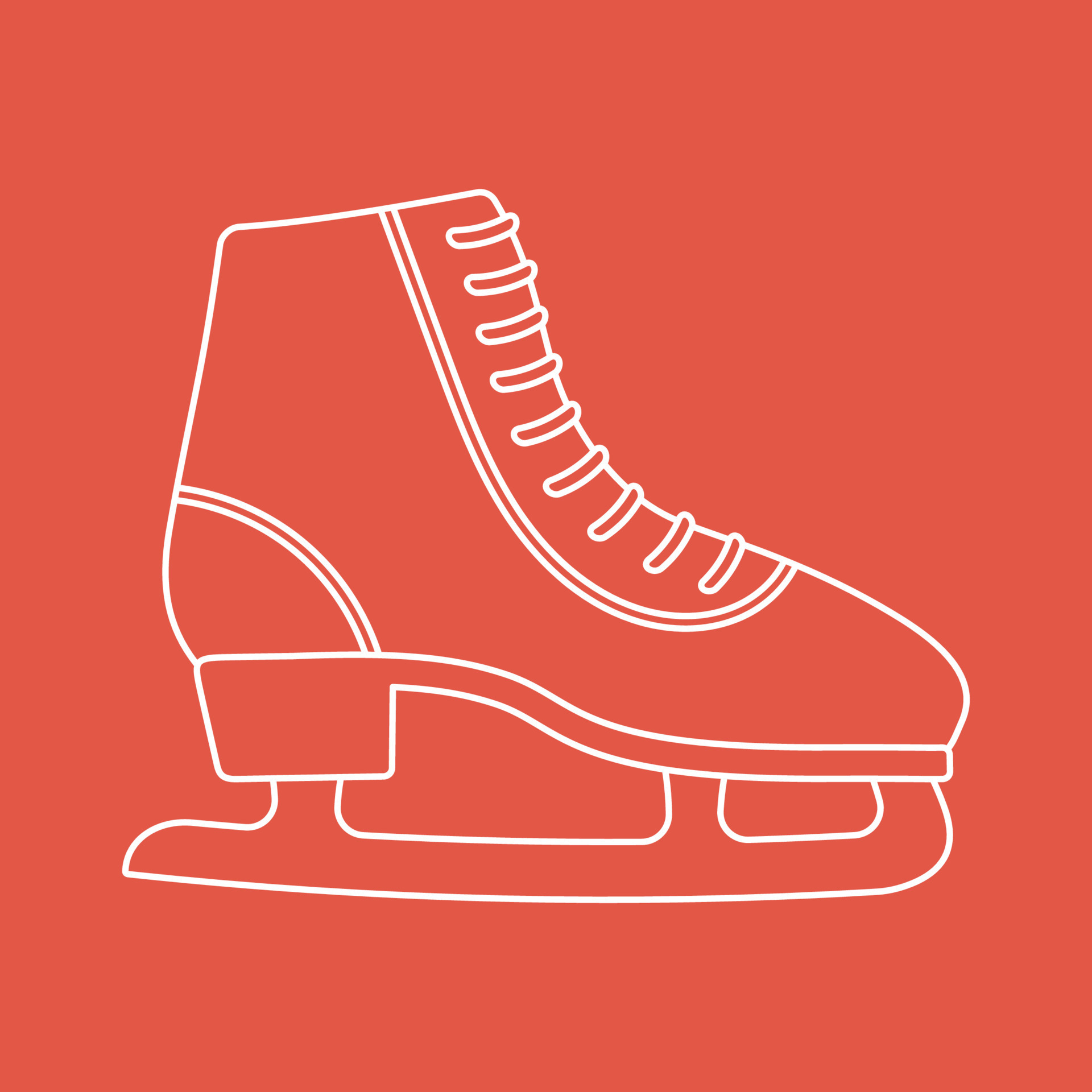 Outline of winter figure skates. vector illustration 14286444 Vector