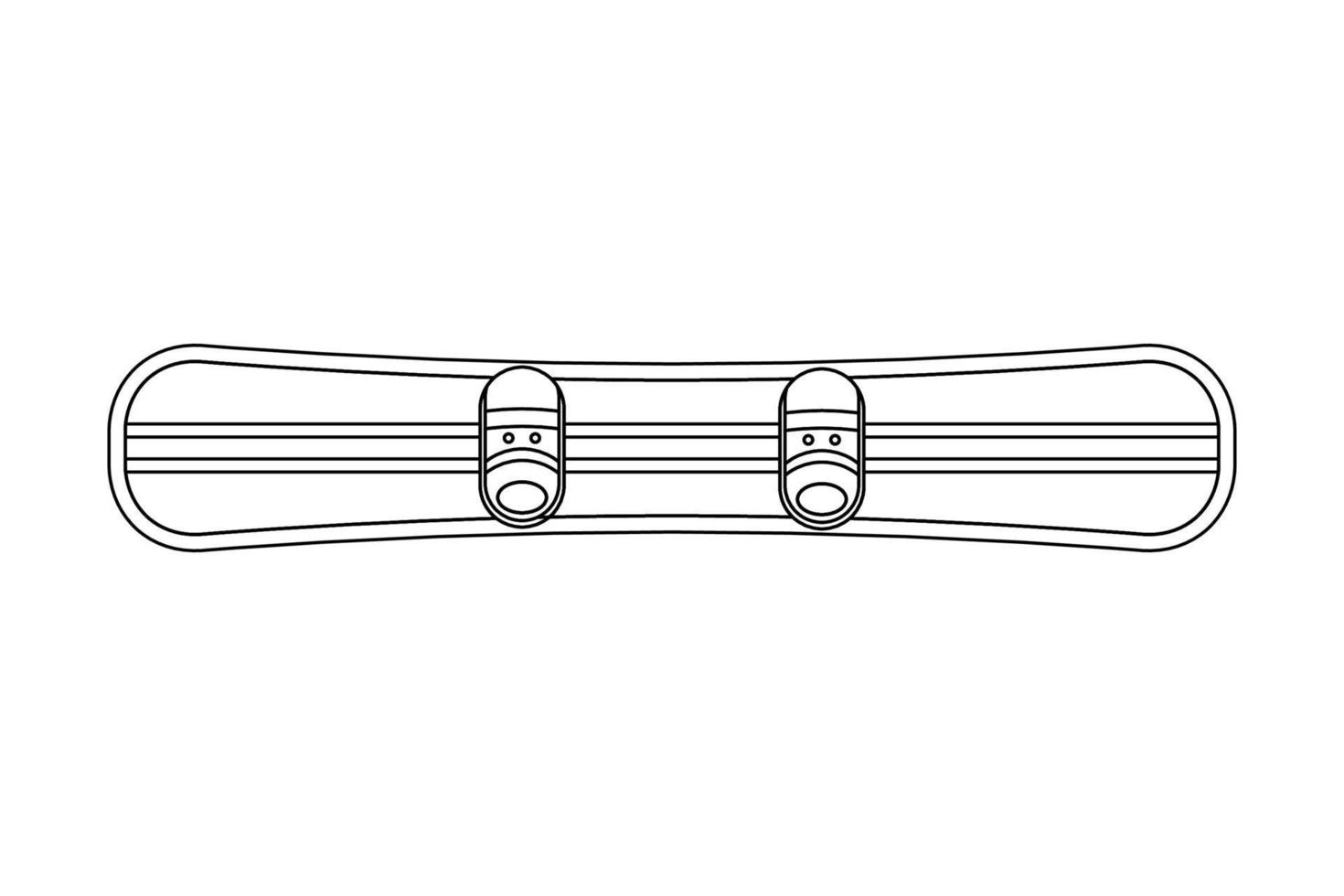 Snowboard in the style of line art. vector illustration