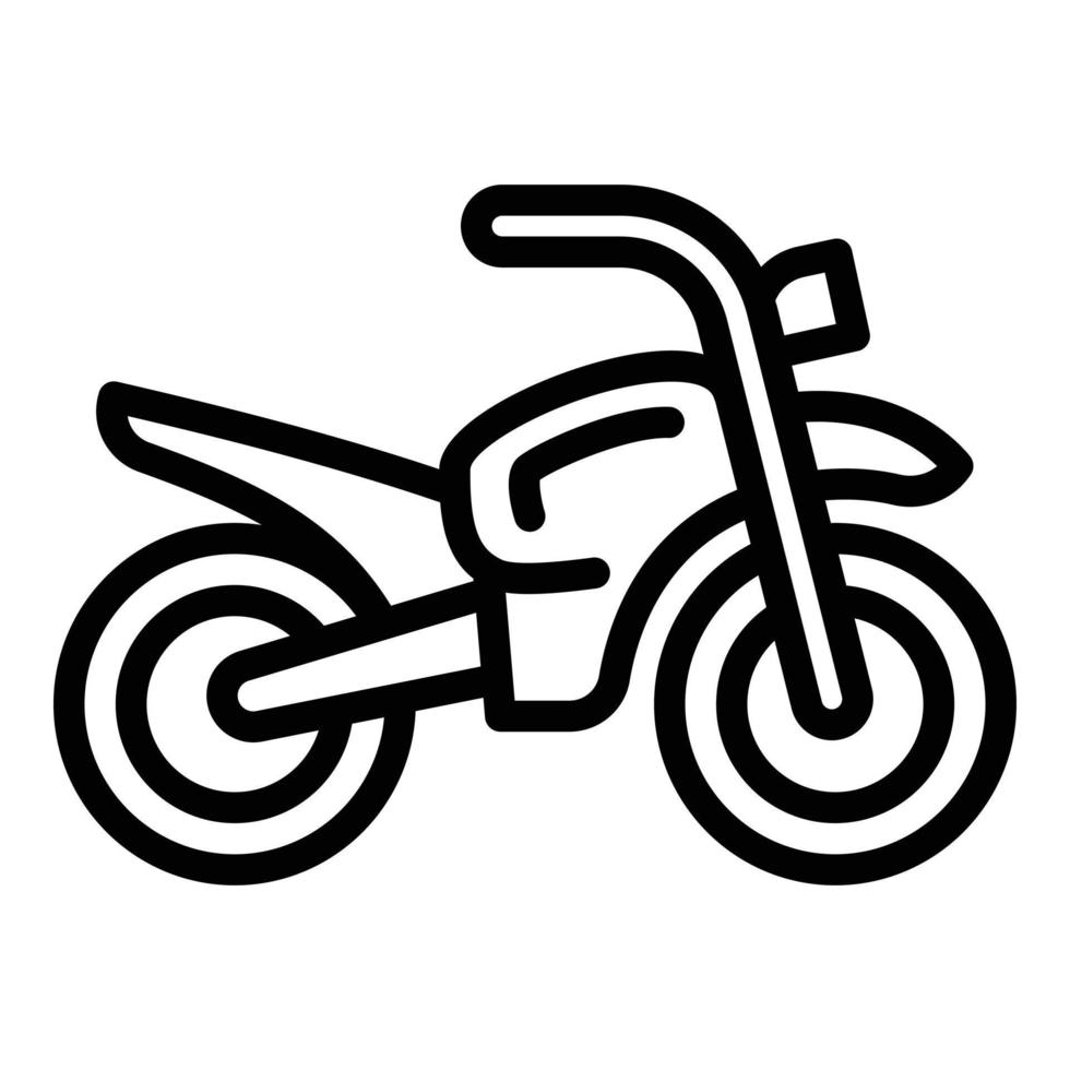 icono de ciclomotor retro, estilo de esquema vector