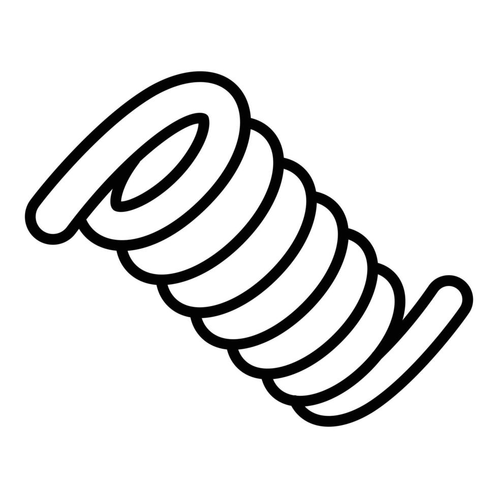 Jump coil icon, outline style vector
