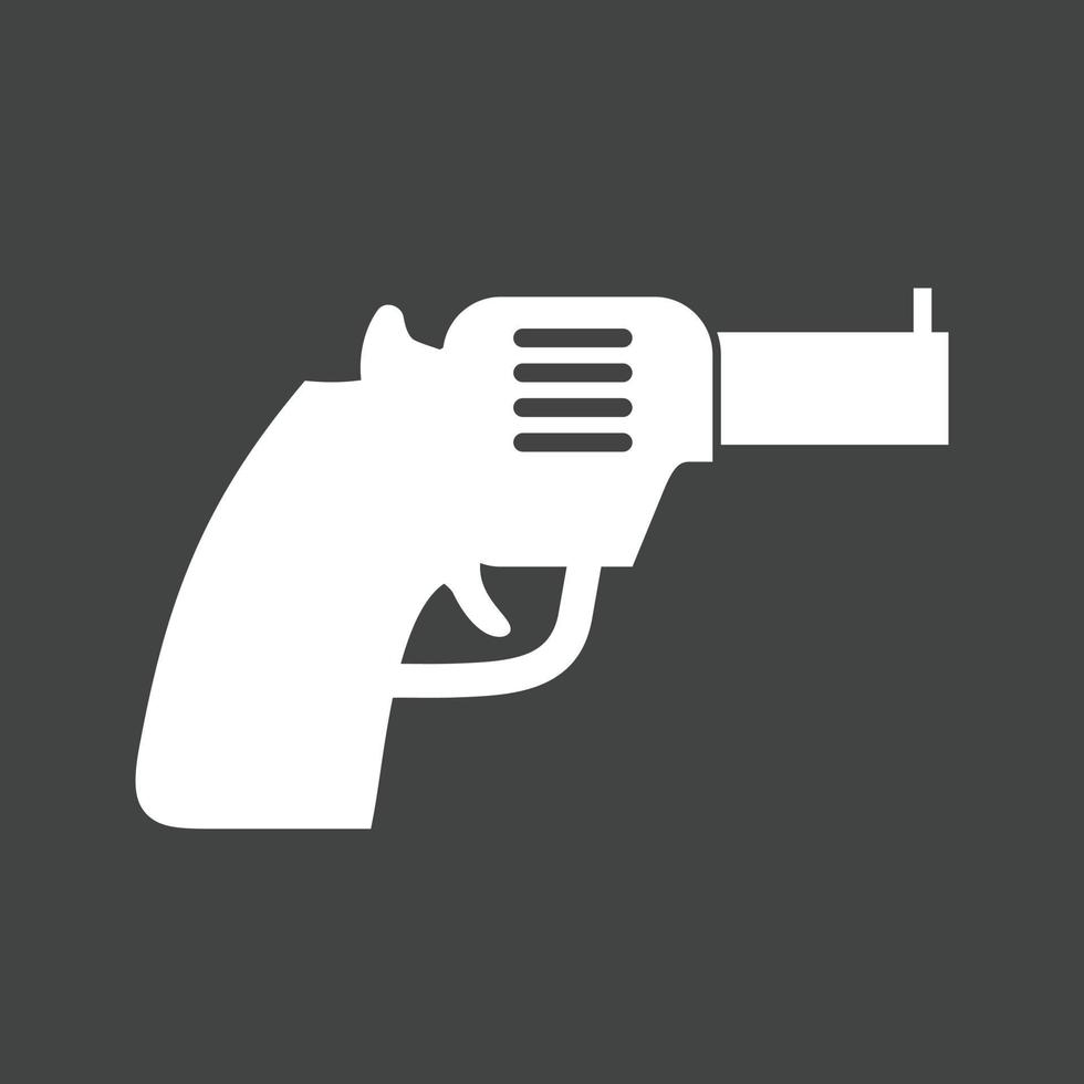 Revolver Glyph Inverted Icon vector