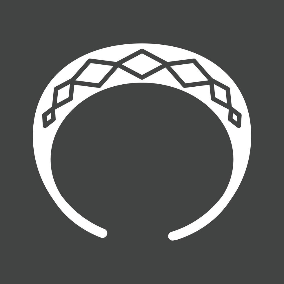 Hair Band Glyph Inverted Icon vector