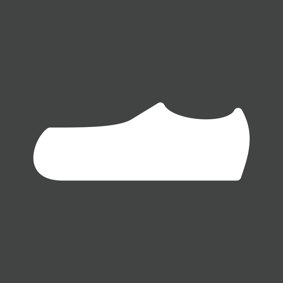 Casual Shoes Glyph Inverted Icon vector