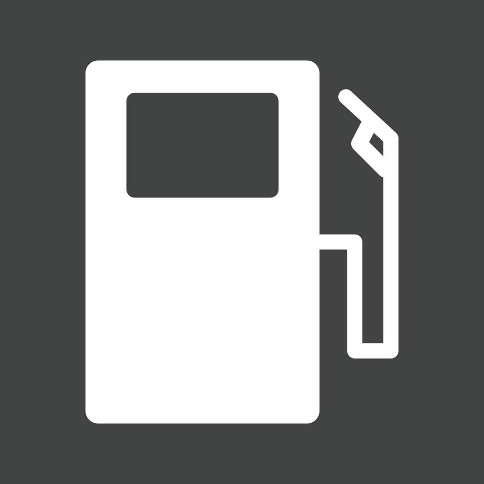 Petrol Station Glyph Inverted Icon vector