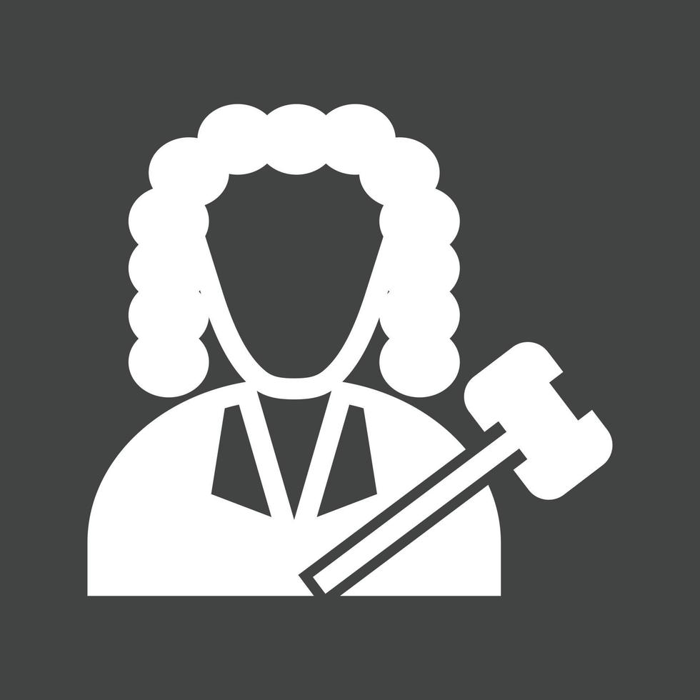 Judge I Glyph Inverted Icon vector