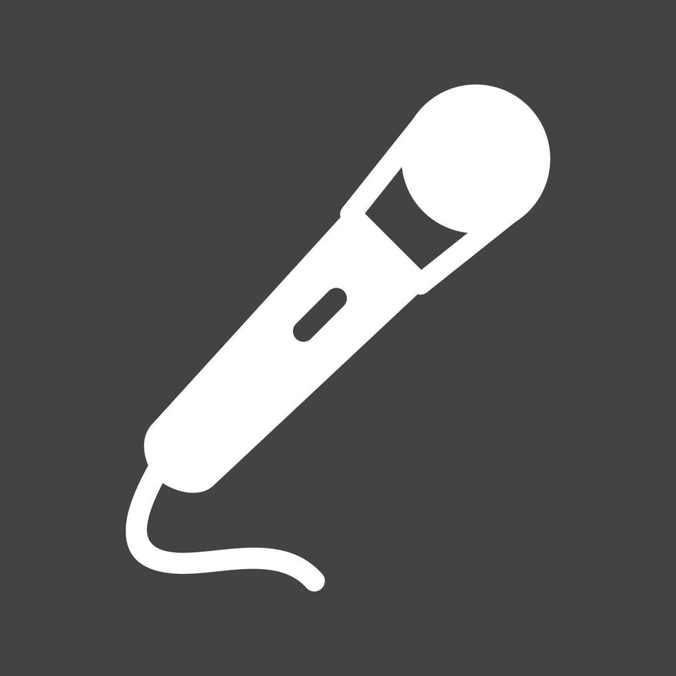 Microphone Glyph Inverted Icon vector