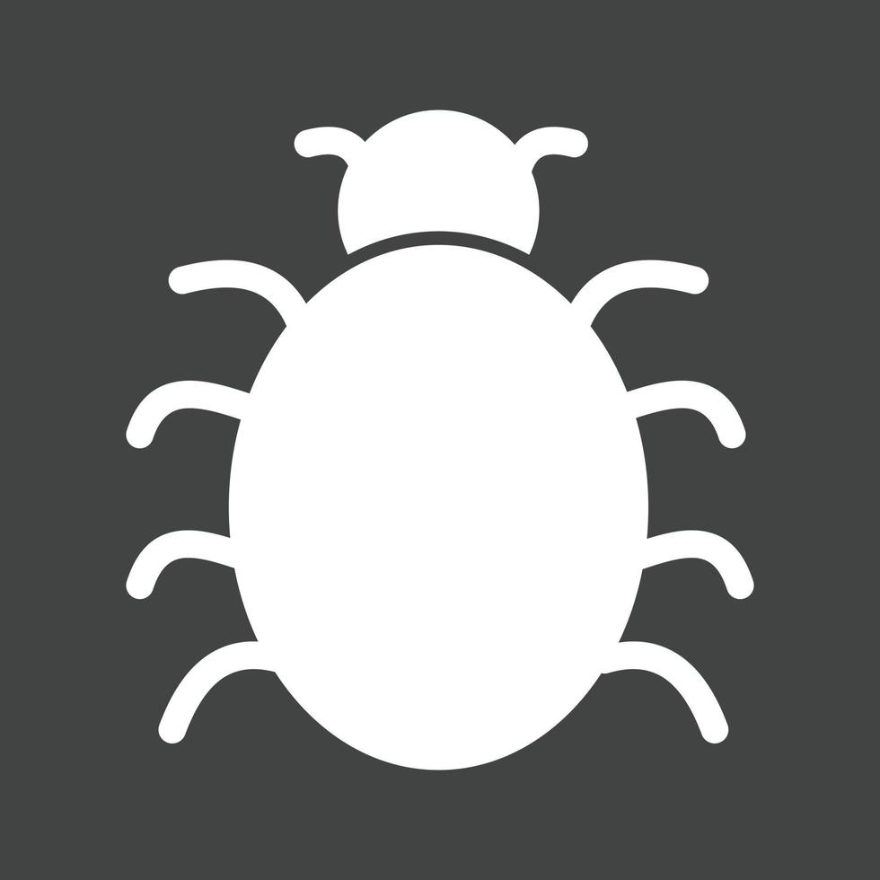 Bug Fixing Glyph Inverted Icon vector