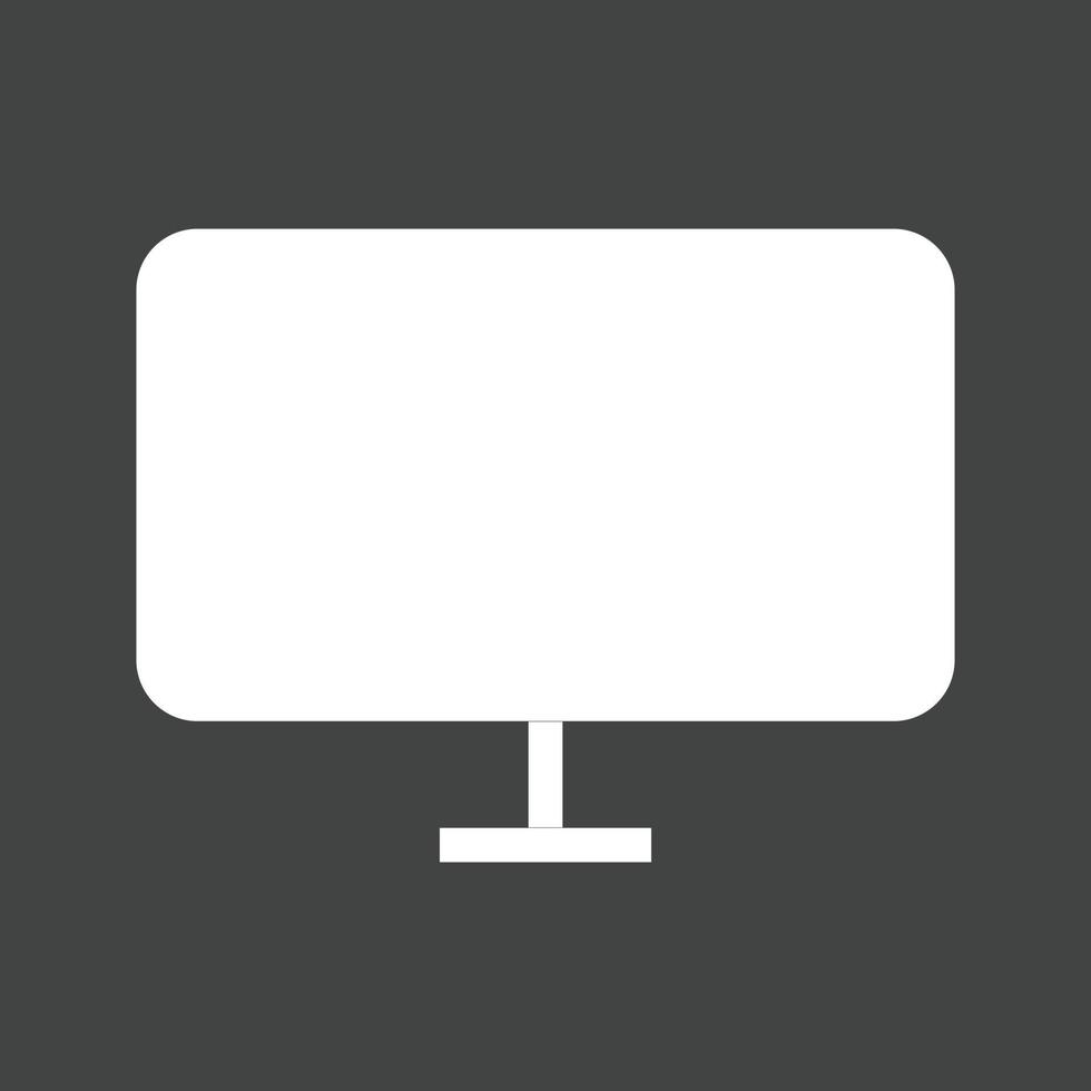 LCD Screen Glyph Inverted Icon vector