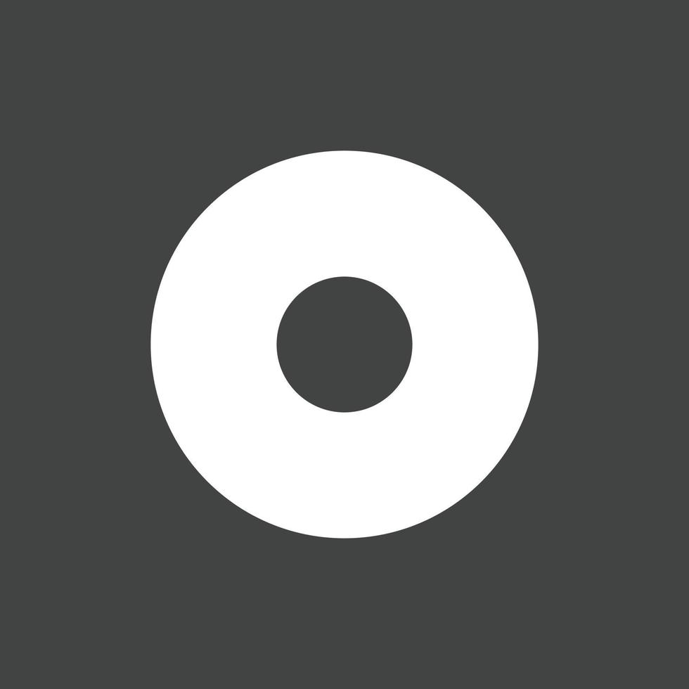 Record Glyph Inverted Icon vector