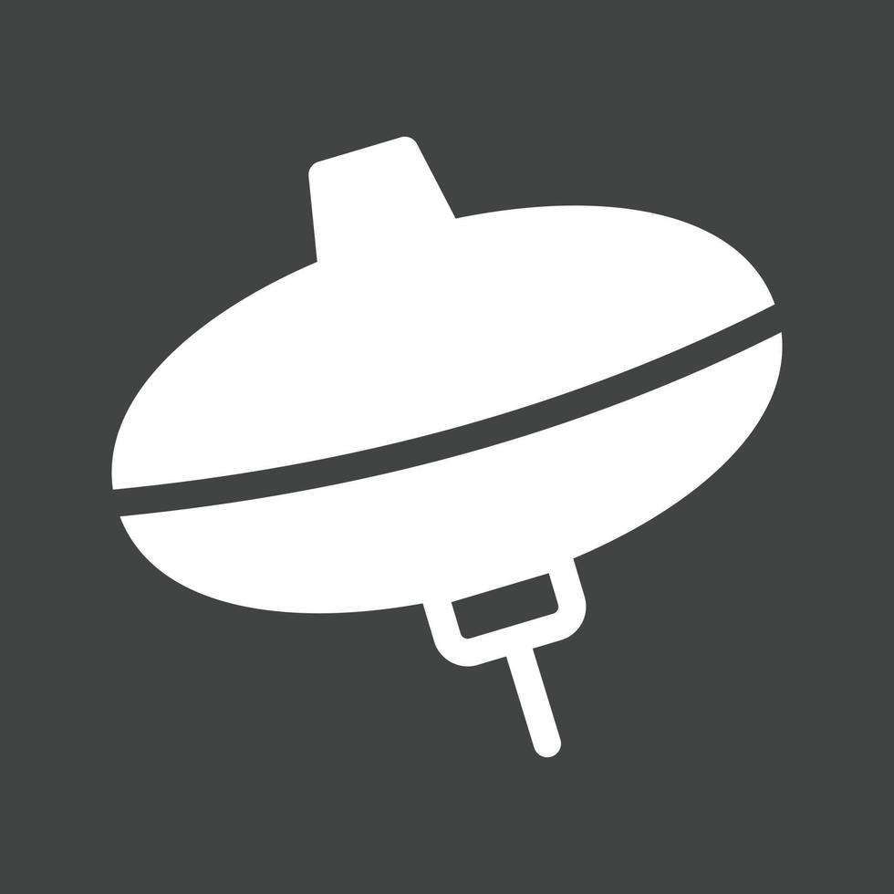 Spinning Top Glyph Inverted Icon vector