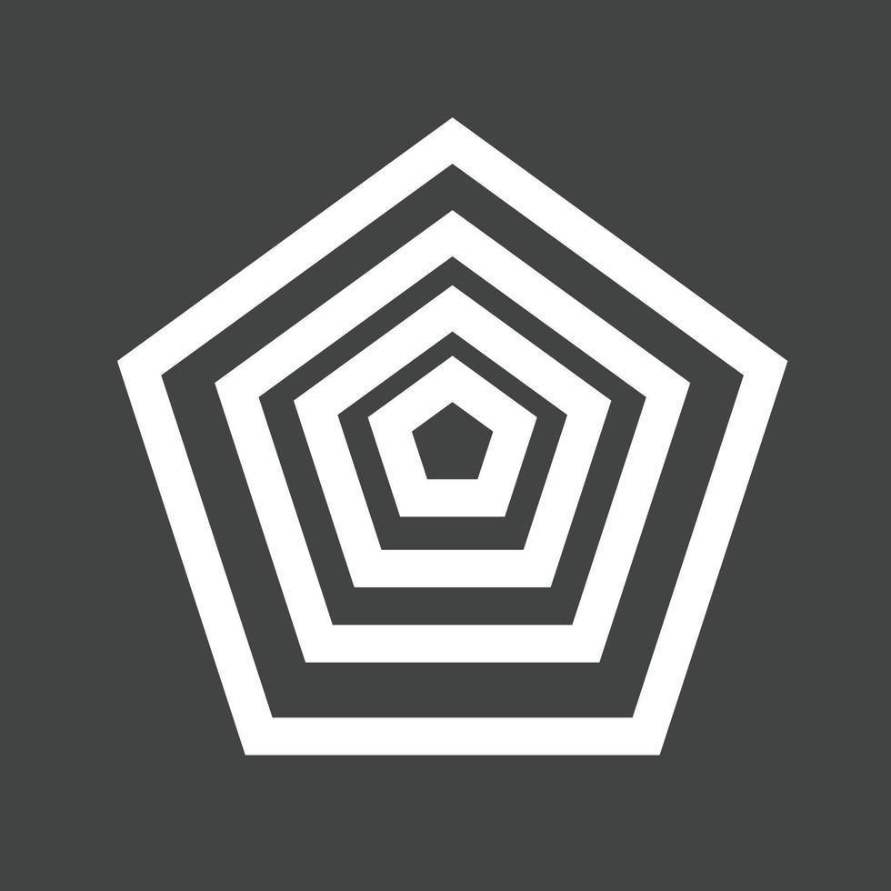 Pentagon Glyph Inverted Icon vector