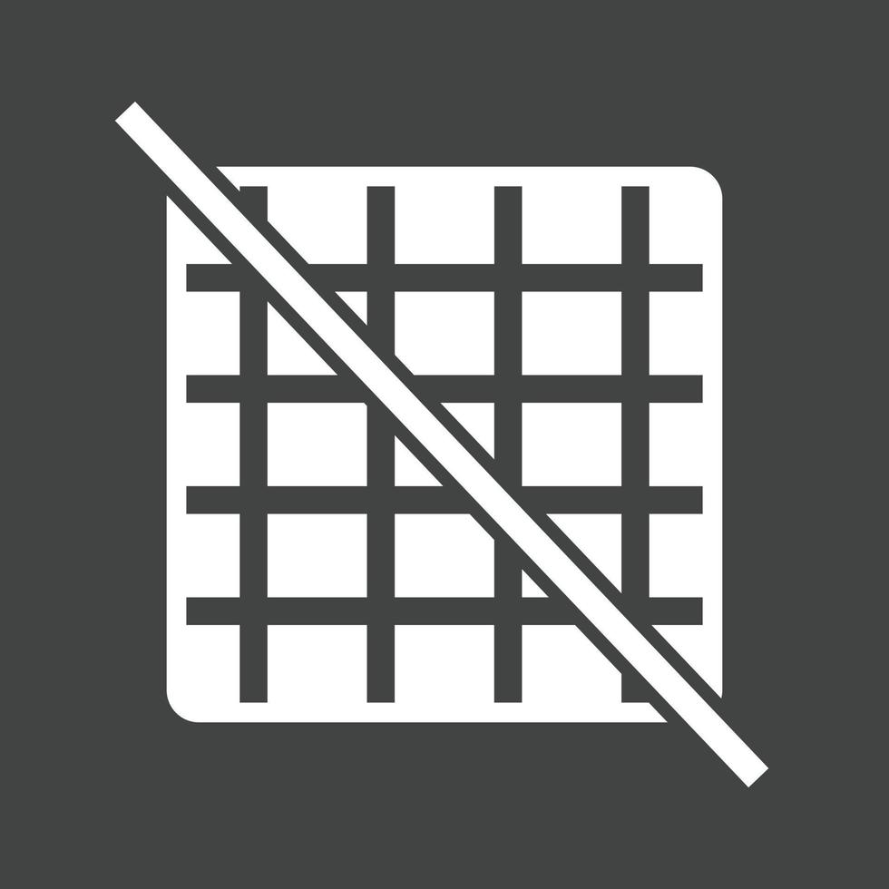 Grid Off Glyph Inverted Icon vector