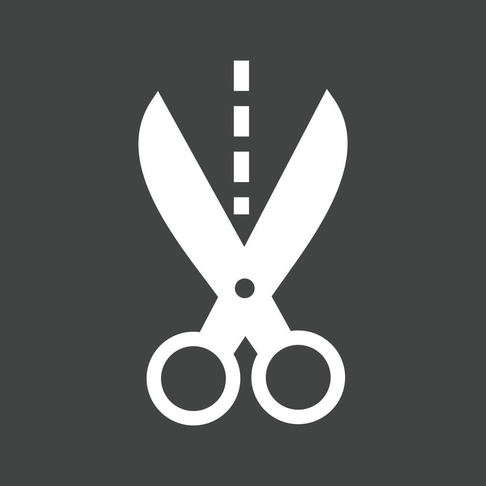 Cut Glyph Inverted Icon vector