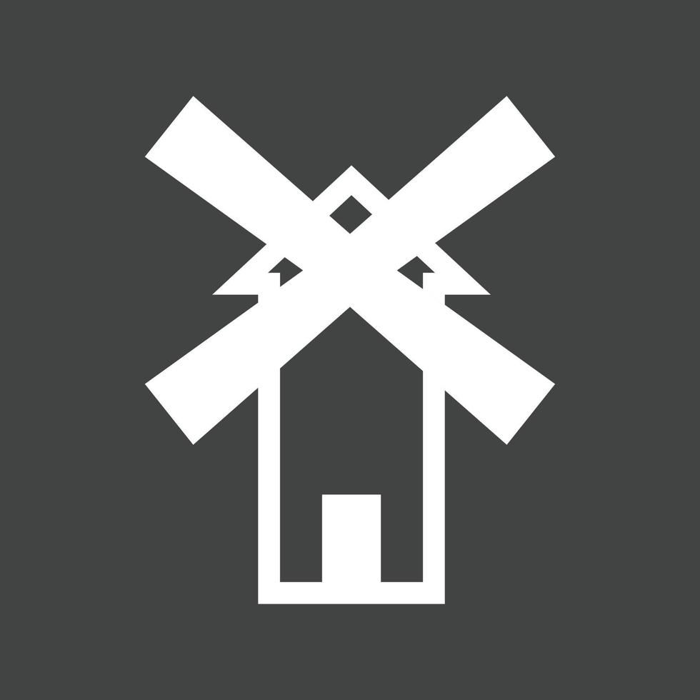 Windmill Glyph Inverted Icon vector
