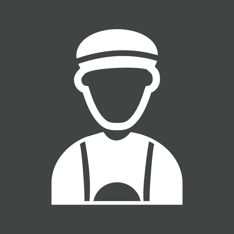 Sports Man Glyph Inverted Icon vector
