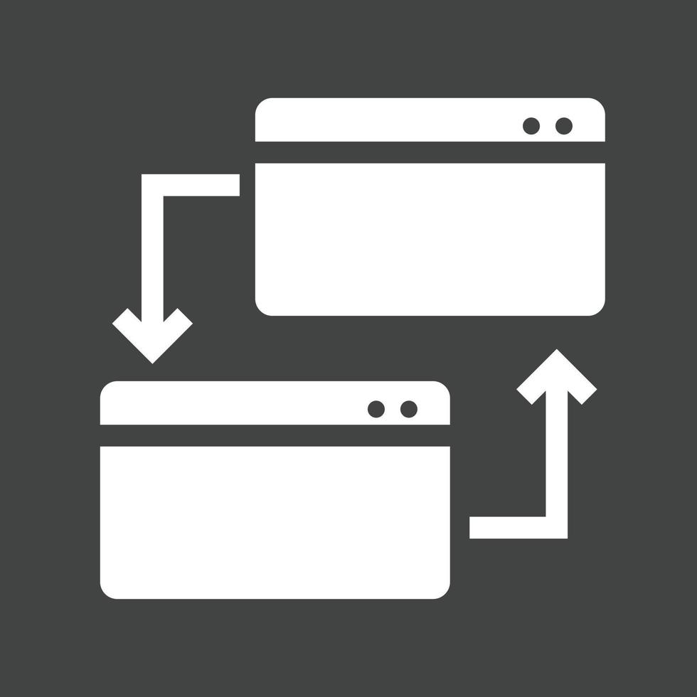Pingback Glyph Inverted Icon vector
