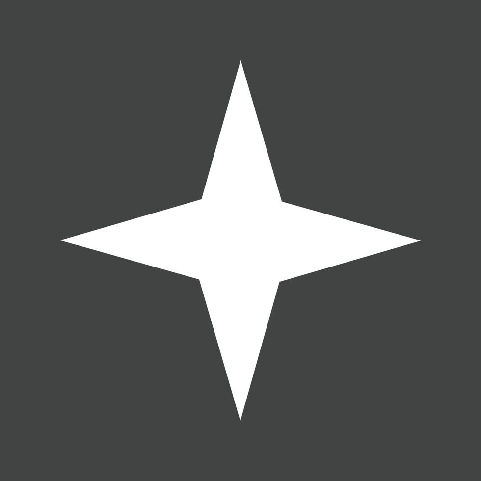 Star II Glyph Inverted Icon vector