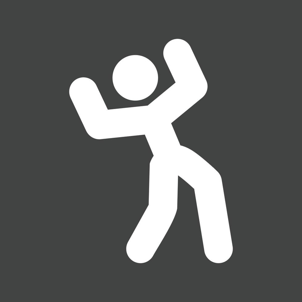 Aerobics I Glyph Inverted Icon vector